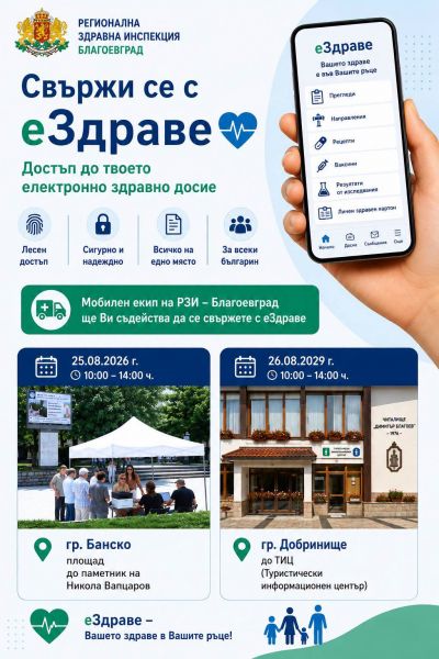 СТЪПКА КЪМ ПО-ЛЕСЕН ДОСТЪП ДО ВАШЕТО ЗДРАВЕ ЧРЕЗ ЕЗДРАВЕ 1